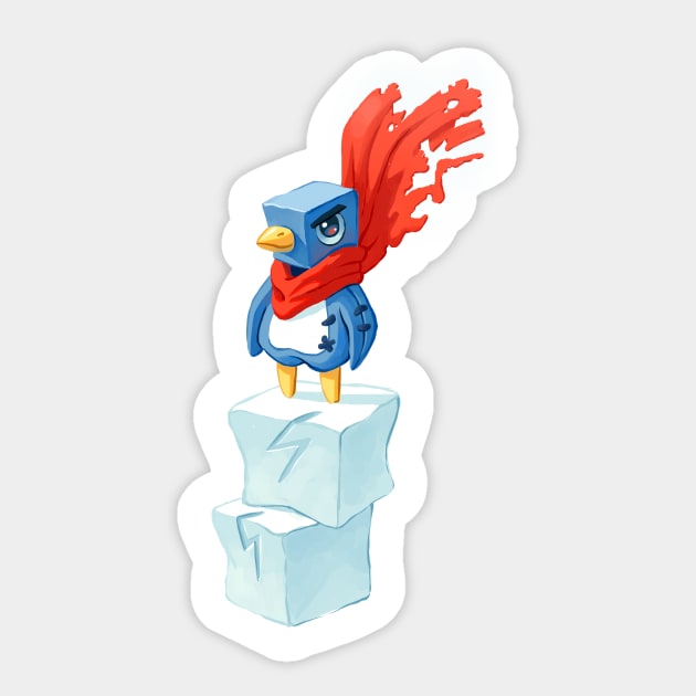 Super Penguin Sticker by Freeminds